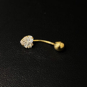 Piercing nombril coeur Or jaune 18 Carats