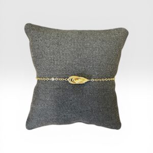 Bracelet femme avec une maille forçat au milieu