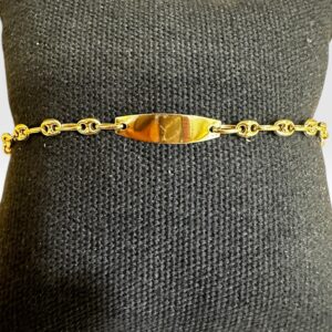 Bracelet gourmette maille café