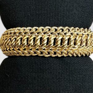 Bracelet maille américaine gourmette