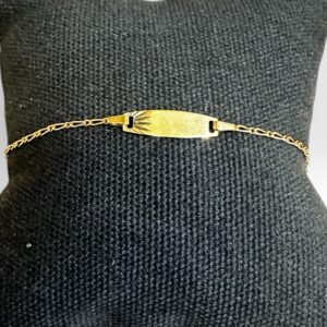 Bracelet  gourmette maille alternée avec motif