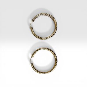 Boucles d'oreille créoles lisse et sablé