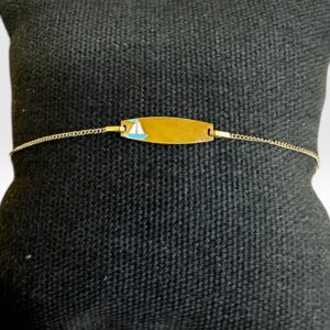 bracelet maille gourmette motif bateau