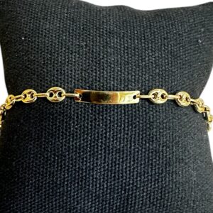 Bracelet gourmette maille café