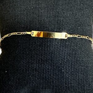 Bracelet gourmette maille alternée