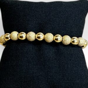 Bracelet grain d'or brillante et granité