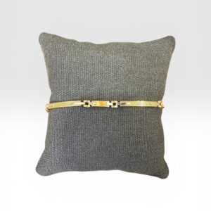 Bracelet plaque homme deux or