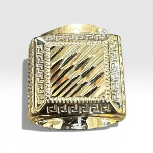 Chevalière motif striée