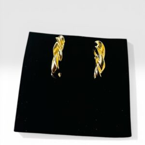 Boucle d'oreille Jonc style torsade