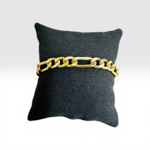 Bracelet homme maille alternée