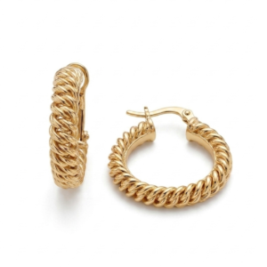 Boucle d'oreille créole maille américaine