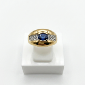 Bague Diamant avec Saphir