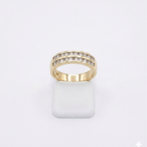 Bague or jaune, diamant