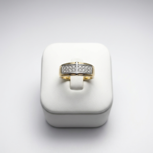 Bague or jaune, diamant