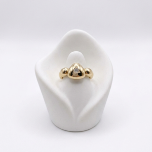 Bague or jaune, diamant