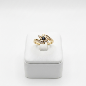 Bague diamant et saphir