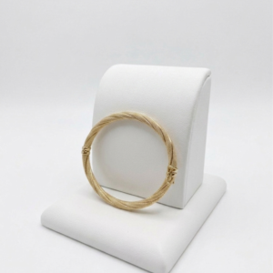 Bracelet jonc style torsade sablé