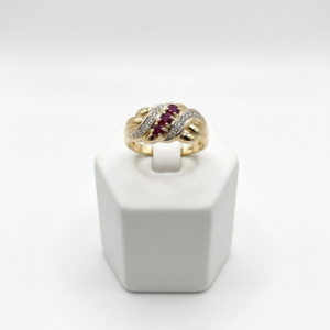 Bague rubis et diamant