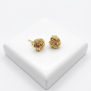 Boucle d'oreilles maille nœud d'amour