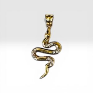 Pendentif serpent avec zirconium
