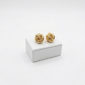 Boucle d'oreille nœud  satinée