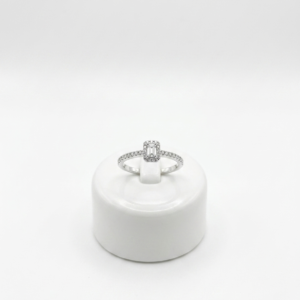 Bague diamant or blanc