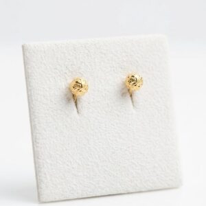 Boucle d'oreille boule rayure
