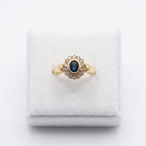 Bague diamant et saphir