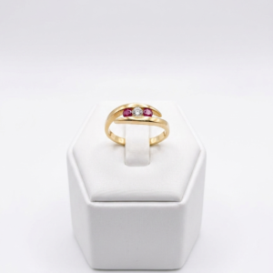 Bague rubis et diamant