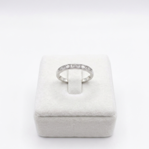 Bague diamant or blanc