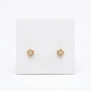 Boucle d'oreille Fleur Diamanté (zirconium)