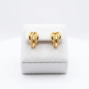 Boucle d'oreille Banane lisse et sablé