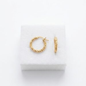 Boucle d'oreille Créole Martelé
