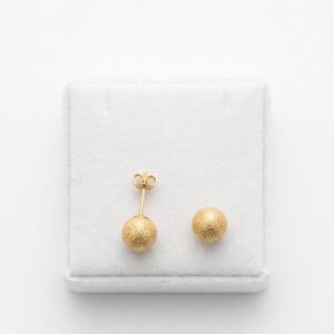 Boucle d'oreille Boule Satinée